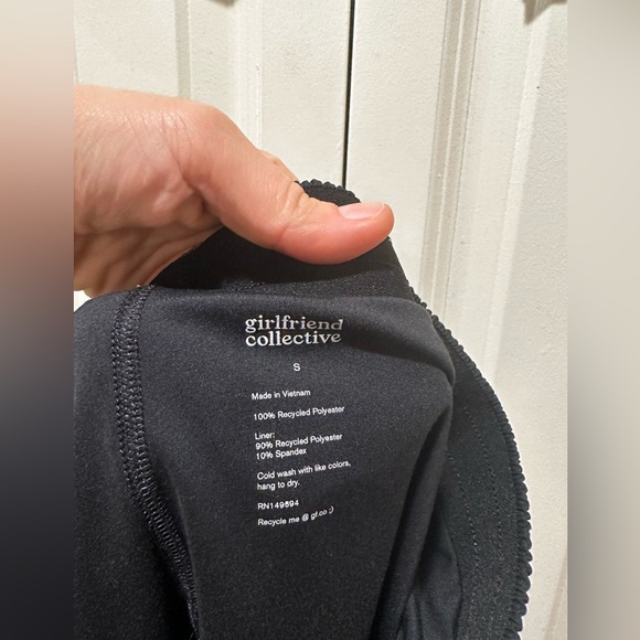 Girlfriend Collective Trail Shorts Lined Layered Black Hiking Outdoor Workout ,S - Picture 3 of 13